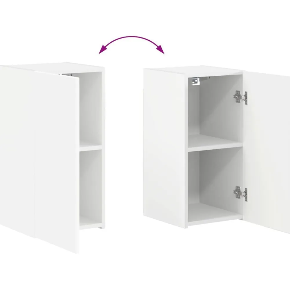 vidaXL Conjunto de mueble de TV 4 pcs Madera de ingeniería White Hot
