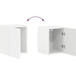 vidaXL Conjunto de mueble de TV 4 pcs Madera de ingeniería White Hot
