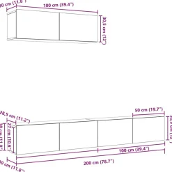 vidaXL Muebles Tv-Conjunto de mueble de TV 3 pcs Madera de ingeniería
