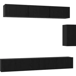 vidaXL Muebles Tv-Conjunto de mueble de TV 6 pcs Madera de ingeniería