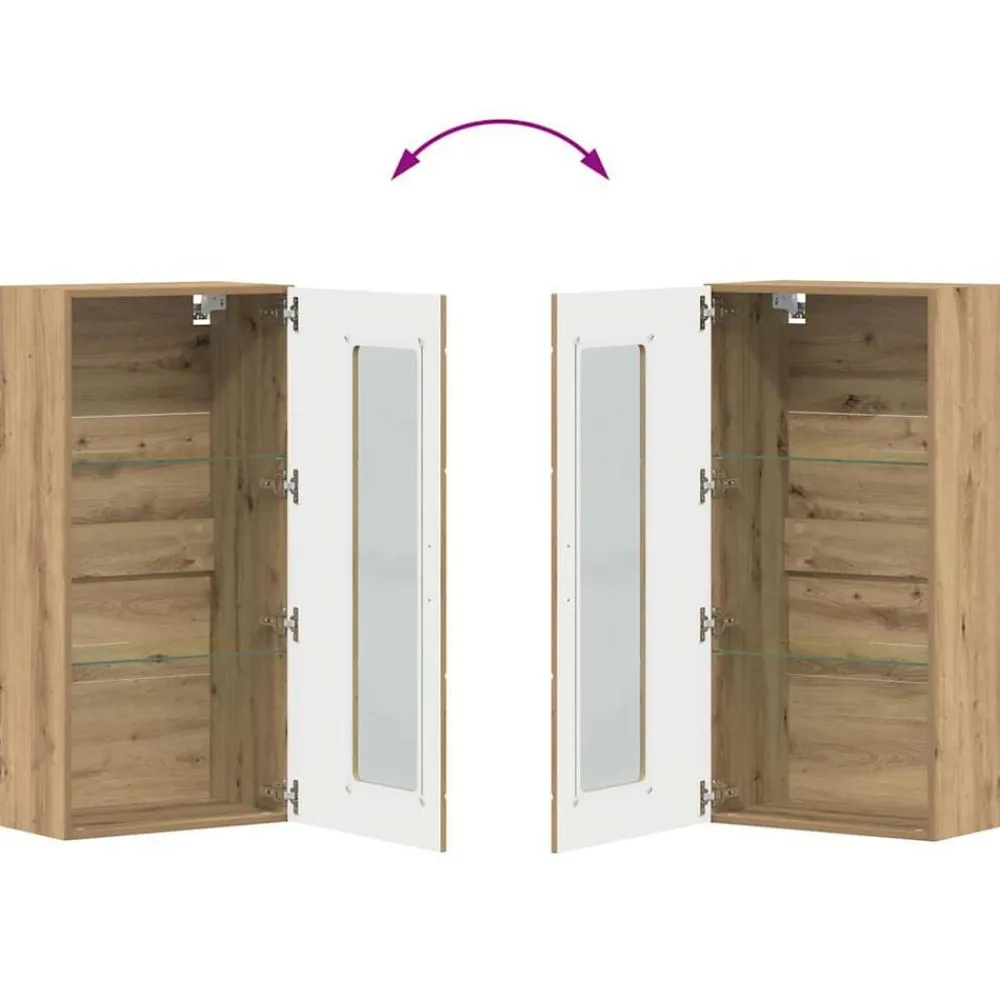 vidaXL Conjunto de mueble de TV con cajón FLORIN Roble artesanal Roble artisan New