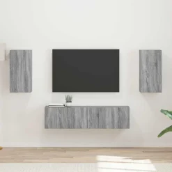 vidaXL Muebles Tv-Conjunto de mueble de TV 4 pcs Madera de ingeniería