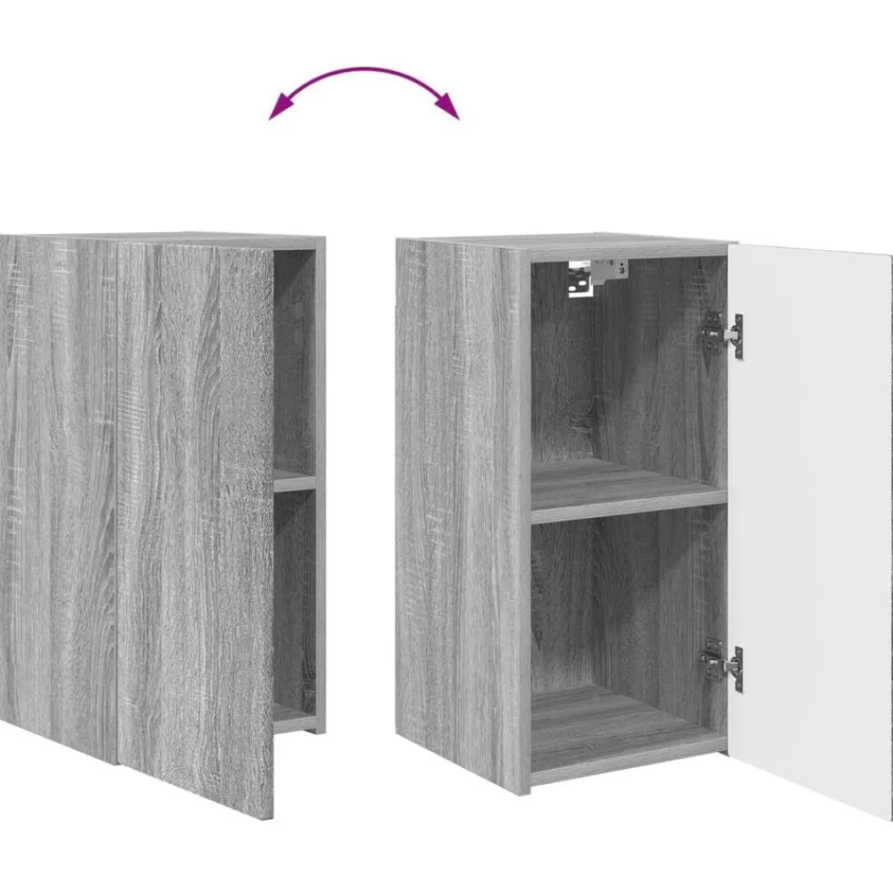 vidaXL Muebles Tv-Conjunto de mueble de TV 4 pcs Madera de ingeniería