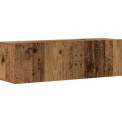 vidaXL Conjunto de mueble de TV 6 piezas montado la pared madera vieja Madera envejecida Sale