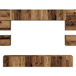 vidaXL Conjunto de mueble de TV 8 pcs Madera envejecida Sale