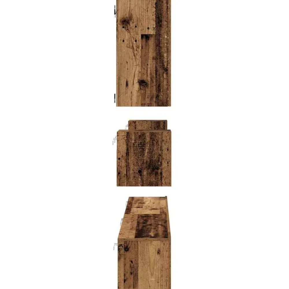 vidaXL Conjunto de mueble de TV 8 pcs Madera envejecida Sale