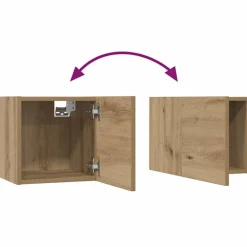 vidaXL Muebles Tv-Conjunto de mueble de TV 7 pcs Roble artesanal