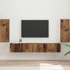 vidaXL Muebles Tv-Conjunto de mueble de TV 4 pcs Madera vieja