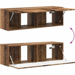 vidaXL Muebles Tv-Conjunto de mueble de TV 4 pcs Madera vieja
