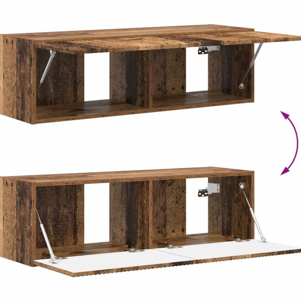 vidaXL Muebles Tv-Conjunto de mueble de TV 4 pcs Madera vieja