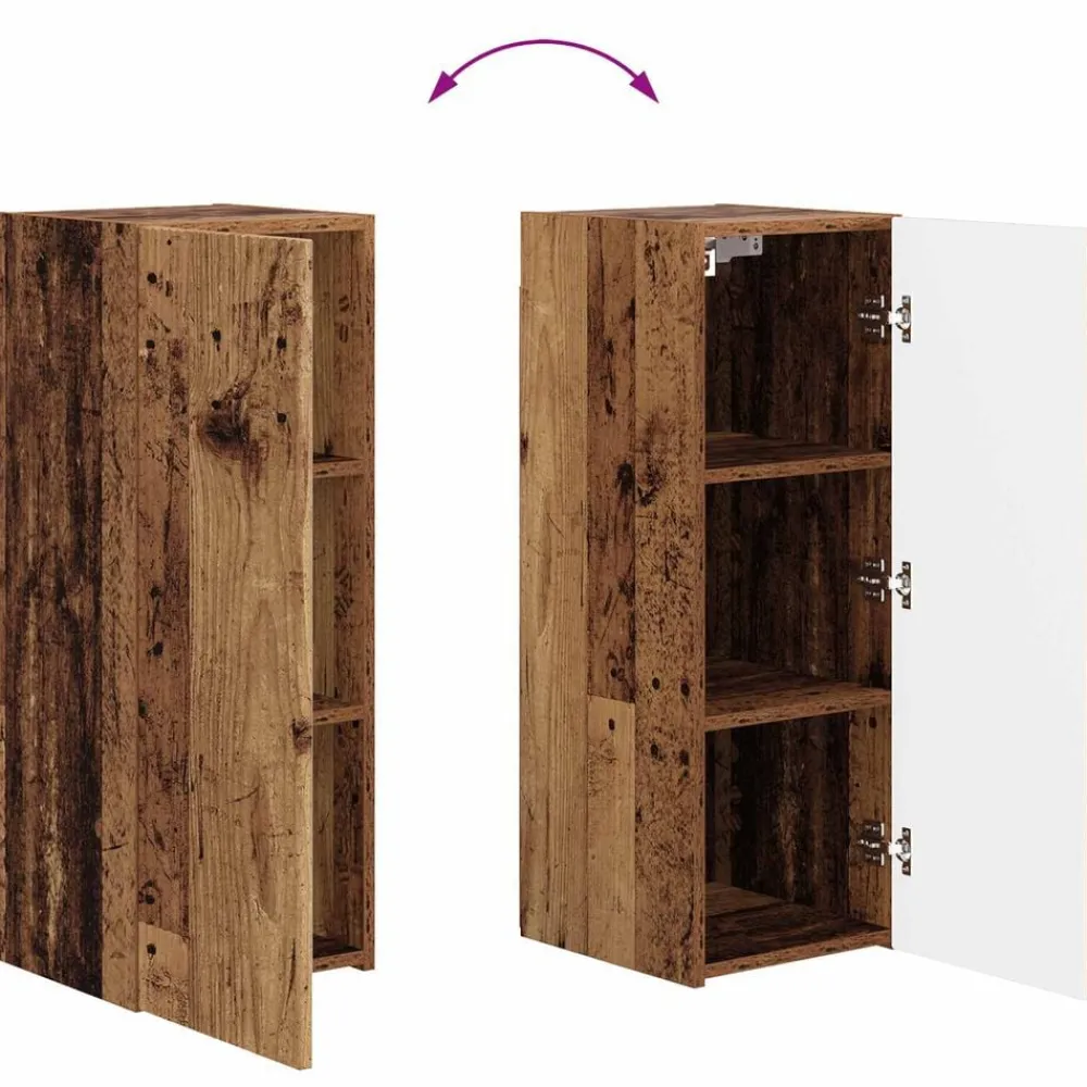 vidaXL Muebles Tv-Conjunto de mueble de TV 4 pcs Madera vieja