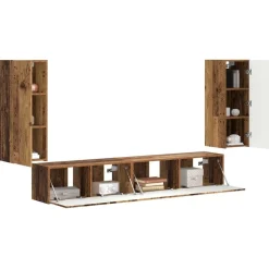 vidaXL Muebles Tv-Conjunto de mueble de TV 4 pcs Madera vieja