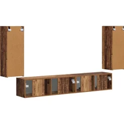 vidaXL Muebles Tv-Conjunto de mueble de TV 4 pcs Madera vieja