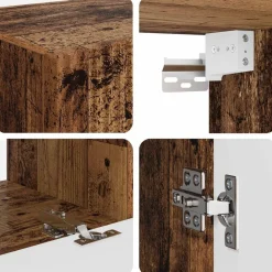 vidaXL Muebles Tv-Conjunto de mueble de TV 4 pcs Madera vieja