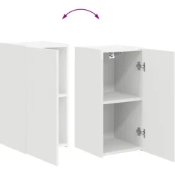 vidaXL Conjunto de mueble de TV 4 pcs Madera de ingeniería White New