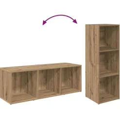 vidaXL Conjunto de mueble de TV 4 pcs Roble artesanal 37 x 35 x 107 cm Roble artisan