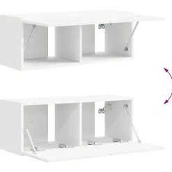 vidaXL Conjunto de mueble de TV 3 pcs Madera de ingeniería White Best