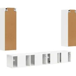vidaXL Conjunto de mueble de TV 3 pcs Madera de ingeniería White Best