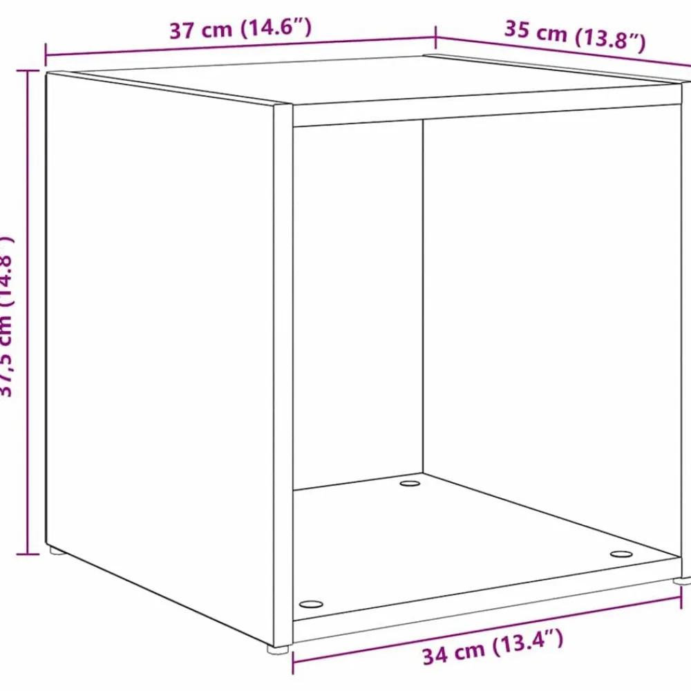 vidaXL Conjunto de mueble de TV 4 pcs 37 x 35 x 37,5 cm Madera vieja Best