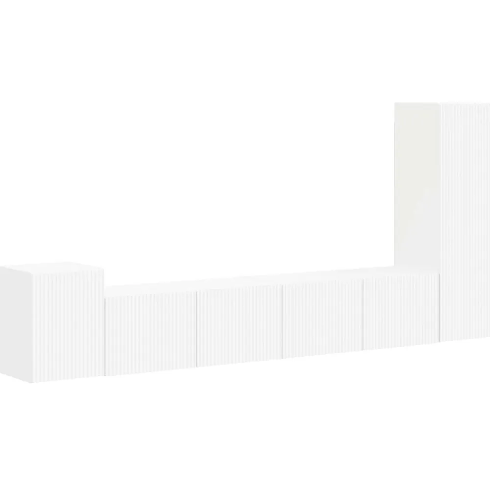 vidaXL Conjunto de mueble de TV 3 pcs Madera de ingeniería White Online