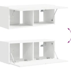 vidaXL Conjunto de mueble de TV 3 pcs Madera de ingeniería White Online
