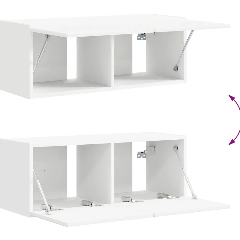 vidaXL Conjunto de mueble de TV 3 pcs Madera de ingeniería White Online