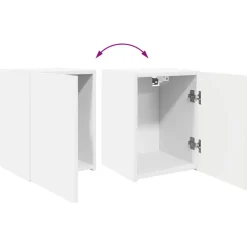 vidaXL Conjunto de mueble de TV 3 pcs Madera de ingeniería White Online