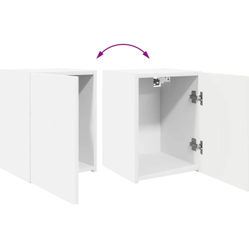 vidaXL Conjunto de mueble de TV 3 pcs Madera de ingeniería White Online
