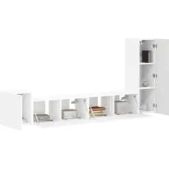 vidaXL Conjunto de mueble de TV 3 pcs Madera de ingeniería White Online