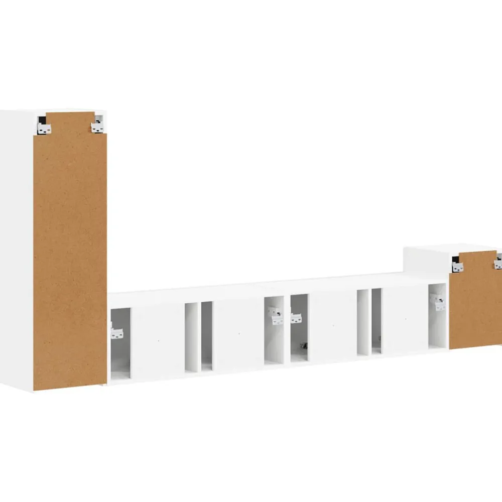 vidaXL Conjunto de mueble de TV 3 pcs Madera de ingeniería White Online
