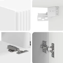 vidaXL Conjunto de mueble de TV 3 pcs Madera de ingeniería White Online