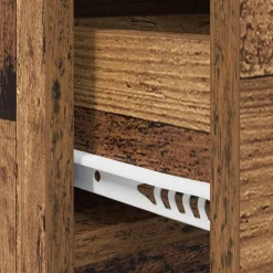 vidaXL Bancos-Conjunto de muebles de recibidor con cajón 4 pcs Madera vieja