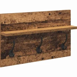 vidaXL Bancos-Conjunto de muebles de recibidor con cajón 4 pcs Madera vieja
