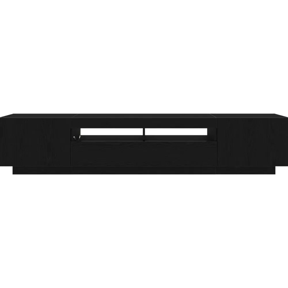 vidaXL Conjunto de mueble de TV 2 pcs Negro 200 x 35 x 40 cm Roble negro Online
