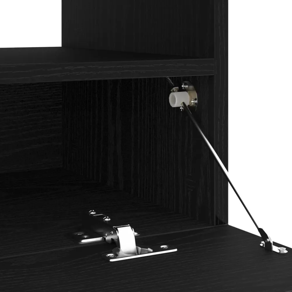 vidaXL Conjunto de mueble de TV 2 pcs Negro 200 x 35 x 40 cm Roble negro Online