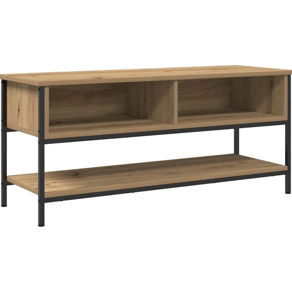 vidaXL Muebles Tv-Conjunto de mueble de TV Roble artesanal 100 x 35 x 45 cm
