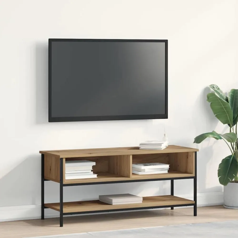 vidaXL Muebles Tv-Conjunto de mueble de TV Roble artesanal 100 x 35 x 45 cm