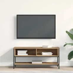 vidaXL Muebles Tv-Conjunto de mueble de TV Roble artesanal 100 x 35 x 45 cm