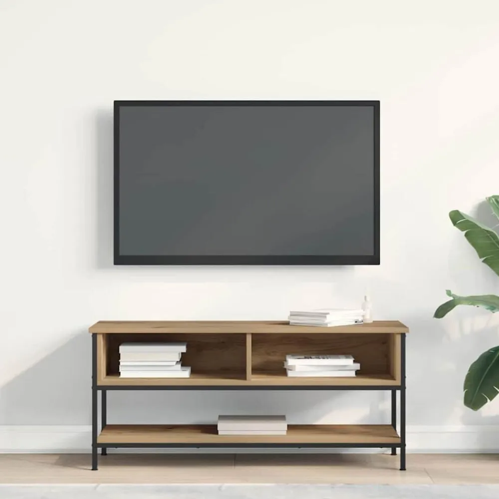 vidaXL Muebles Tv-Conjunto de mueble de TV Roble artesanal 100 x 35 x 45 cm