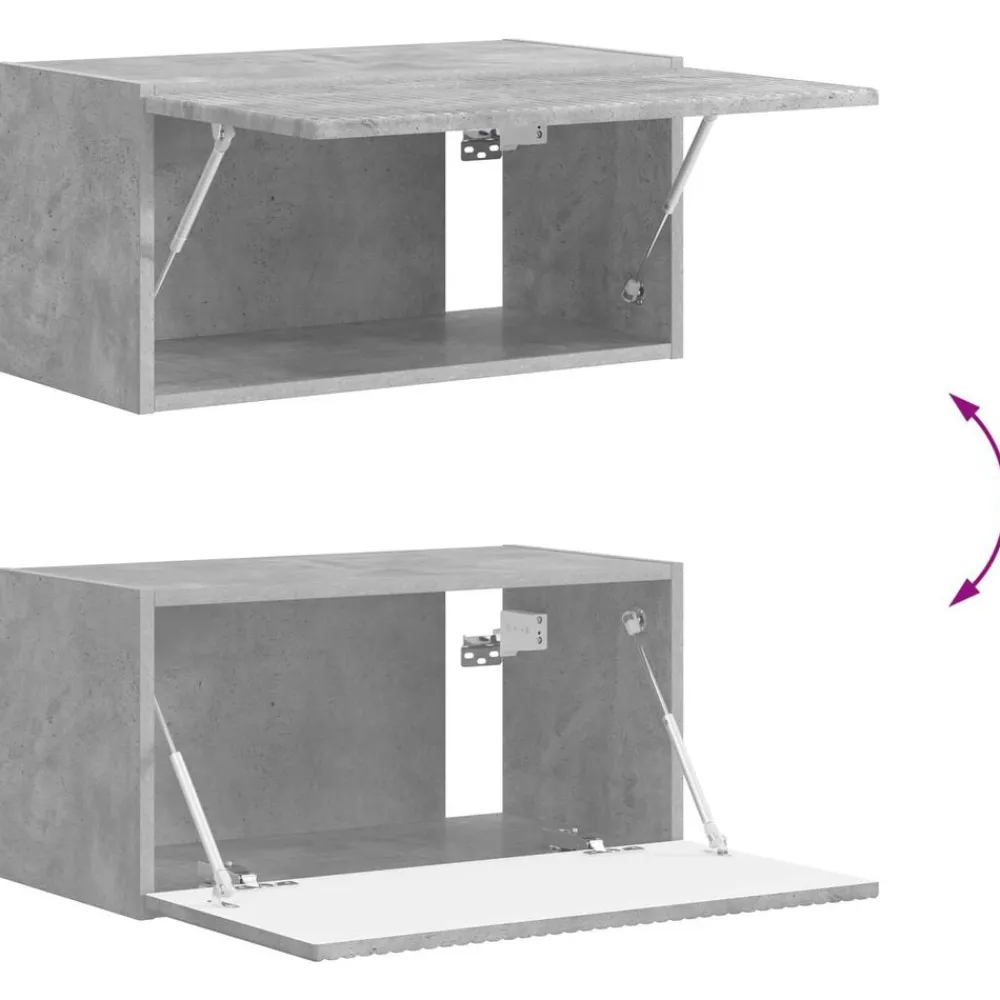 vidaXL Conjunto de mueble de TV 6 pcs Gris Concreto Gris hormigón Online