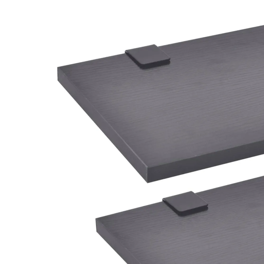 vidaXL Conjunto de muebles de baño y lavabo 8 piezas Negro New