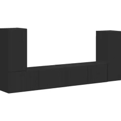 vidaXL Muebles Tv-Conjunto de mueble de TV 4 pcs Madera de ingeniería