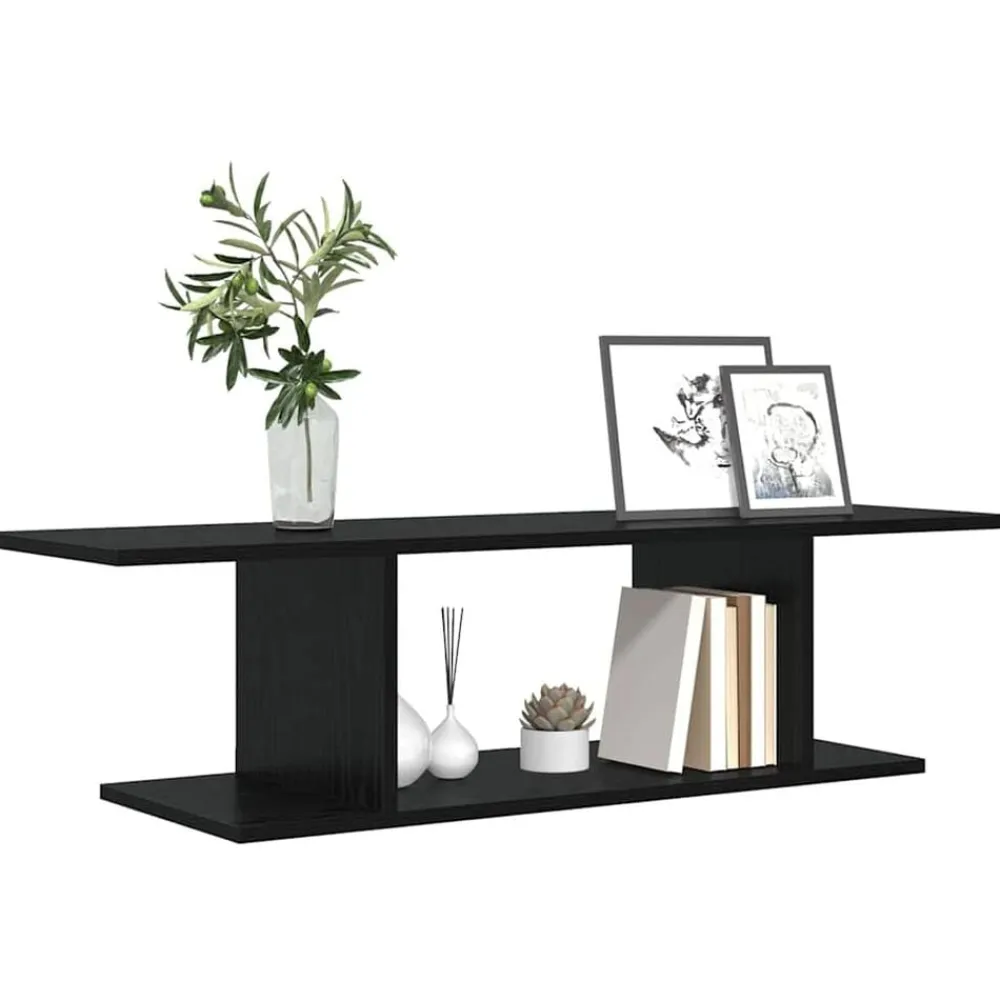 vidaXL Conjunto de mueble de TV Negro 103 x 30 x 26,5 cm Roble negro New