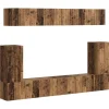 vidaXL Conjunto de mueble de TV Montaje en la pared 5 pcs Madera vieja Outlet