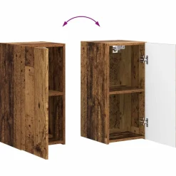 vidaXL Conjunto de mueble de TV Montaje en la pared 5 pcs Madera vieja Outlet