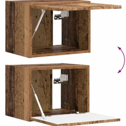 vidaXL Conjunto de mueble de TV Montaje en la pared 5 pcs Madera vieja Outlet