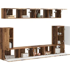 vidaXL Conjunto de mueble de TV Montaje en la pared 5 pcs Madera vieja Outlet