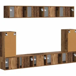 vidaXL Conjunto de mueble de TV Montaje en la pared 5 pcs Madera vieja Outlet