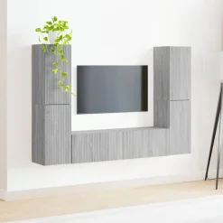 vidaXL Muebles Tv-Conjunto de mueble de TV 6 pcs Madera de ingeniería