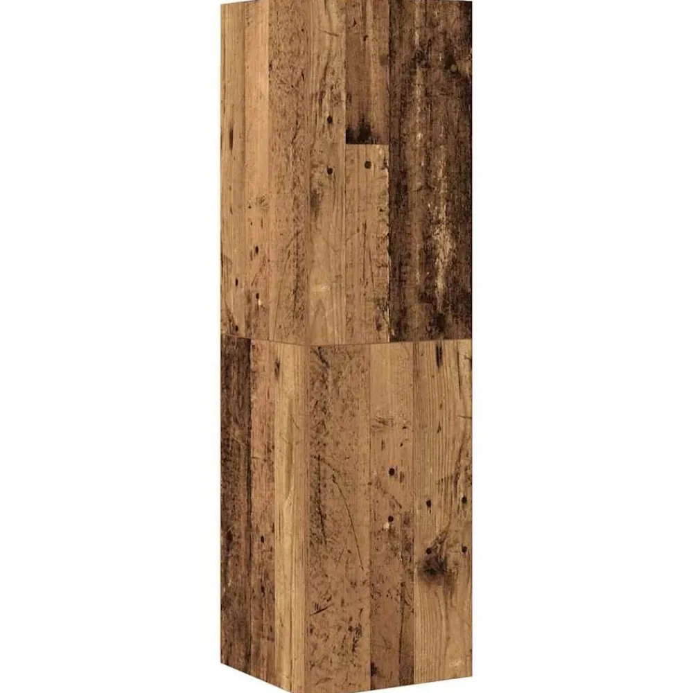 vidaXL Muebles Tv-Conjunto de mueble de TV 4 piezas montado la pared madera vieja